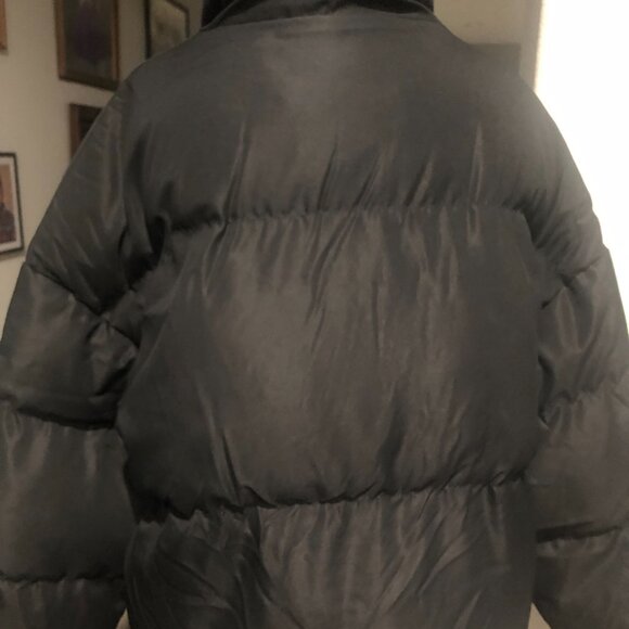 Cropped Puffer Jacket Women Oversized Winter Zip Up Long Sleeve Warm Short - Picture 4 of 6